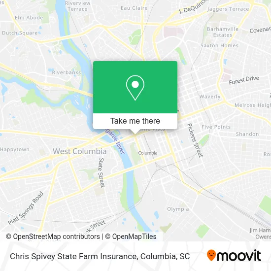 Chris Spivey State Farm Insurance map