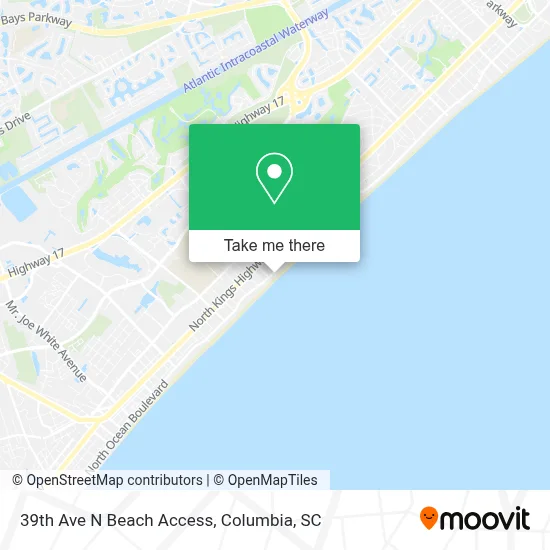 39th Ave N Beach Access map