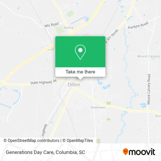 Generations Day Care map