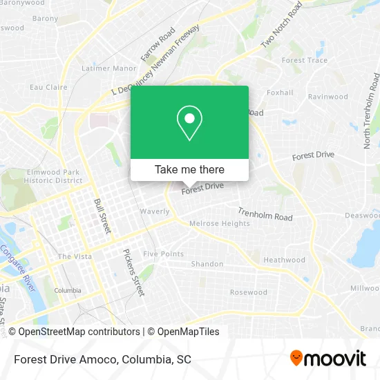 Forest Drive Amoco map