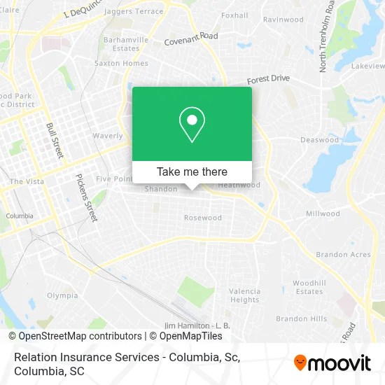 Relation Insurance Services - Columbia, Sc map