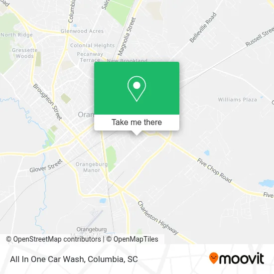 All In One Car Wash map