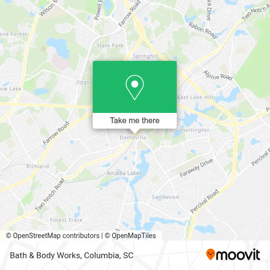 Bath & Body Works map