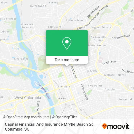 Capital Financial And Insurance Mrytle Beach Sc map