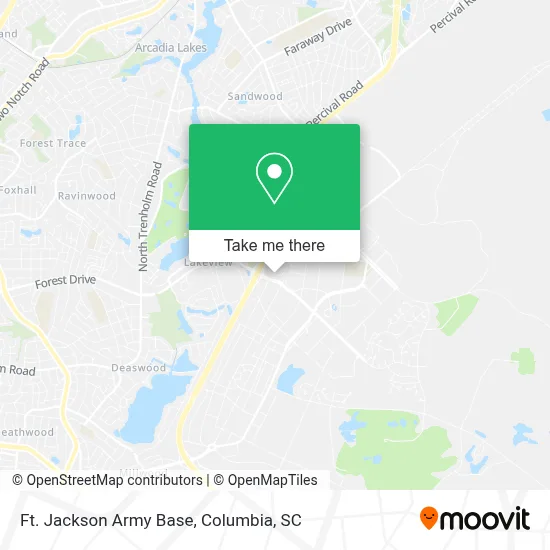 Ft. Jackson Army Base map