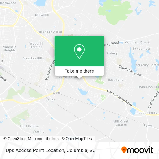 Ups Access Point Location map