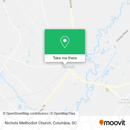 Nichols Methodist Church map