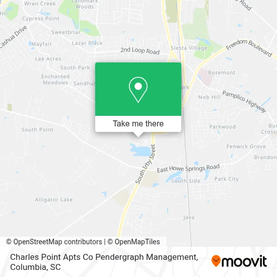 Charles Point Apts Co Pendergraph Management map