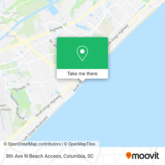 8th Ave N Beach Access map