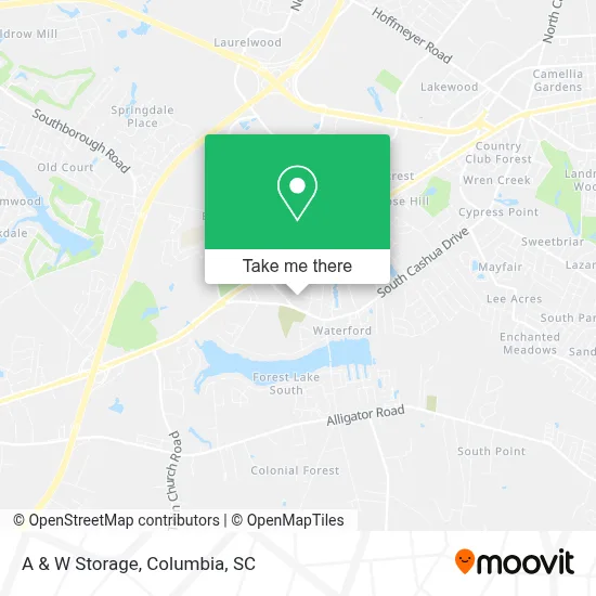 A & W Storage map
