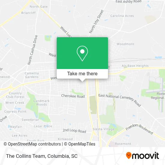 The Collins Team map