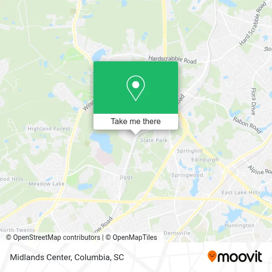 Midlands Center map