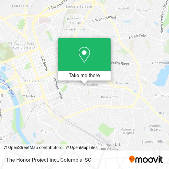 The Honor Project Inc. map