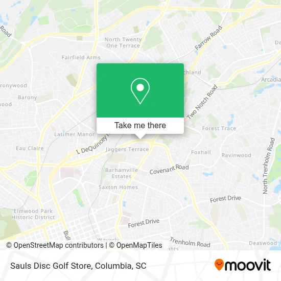 Sauls Disc Golf Store map