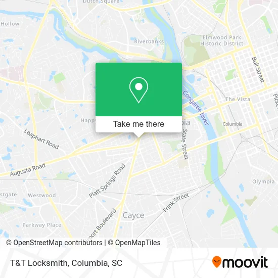 T&T Locksmith map