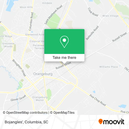Bojangles' map