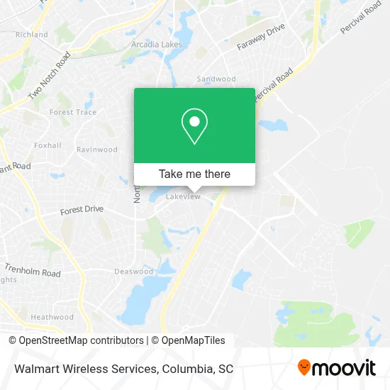 Walmart Wireless Services map