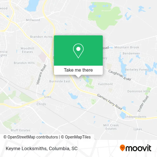 Keyme Locksmiths map