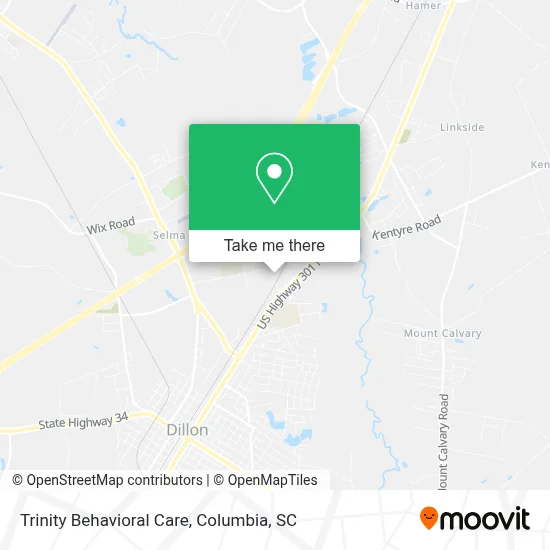 Trinity Behavioral Care map
