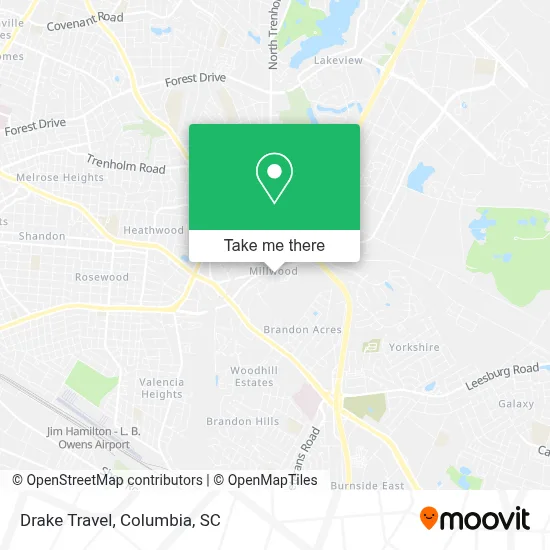 Drake Travel map