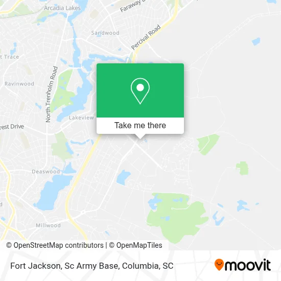 Fort Jackson, Sc Army Base map