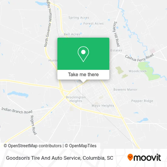 Goodson's Tire And Auto Service map