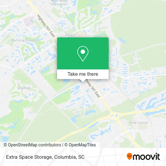 Extra Space Storage map