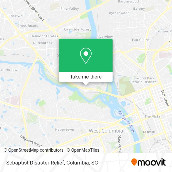 Scbaptist Disaster Relief map