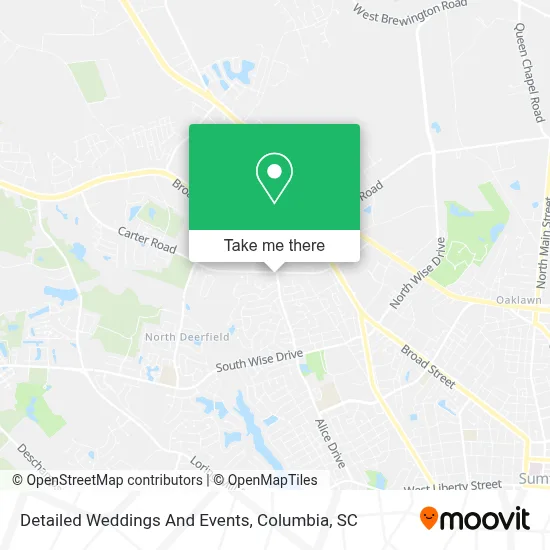 Detailed Weddings And Events map
