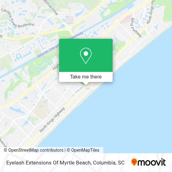 Eyelash Extensions Of Myrtle Beach map