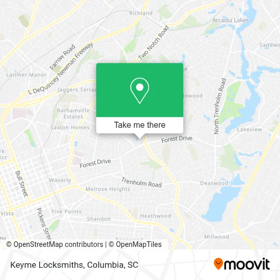 Keyme Locksmiths map