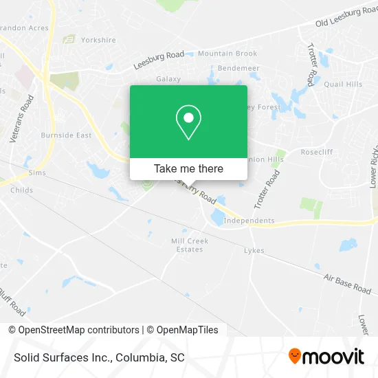 Solid Surfaces Inc. map