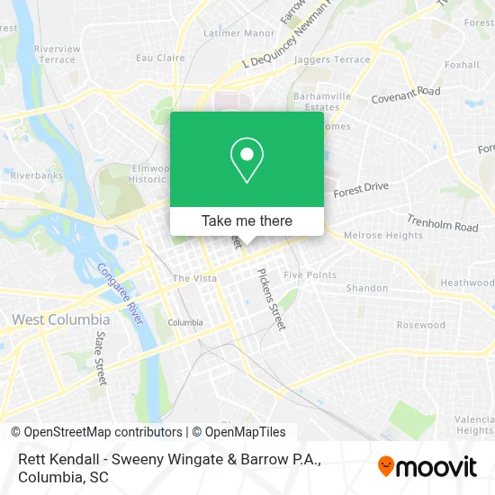 Rett Kendall - Sweeny Wingate & Barrow P.A. map