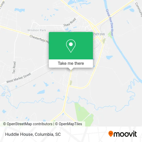 Huddle House map