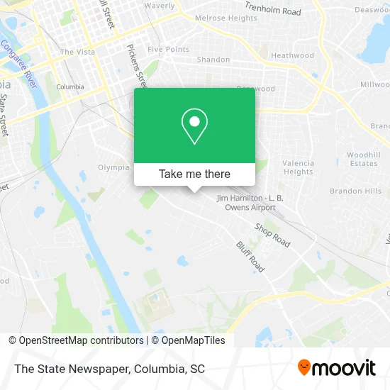 The State Newspaper map