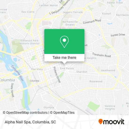 Alpha Nail Spa map