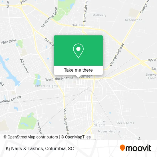 Kj Nails & Lashes map