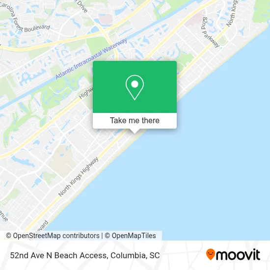 52nd Ave N Beach Access map