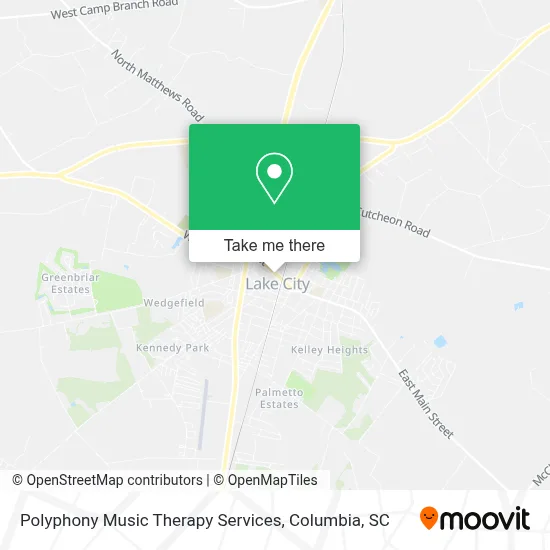 Polyphony Music Therapy Services map