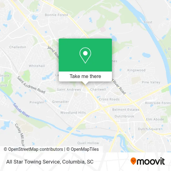 All Star Towing Service map
