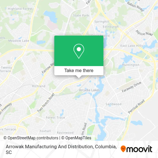 Arrowak Manufacturing And Distribution map