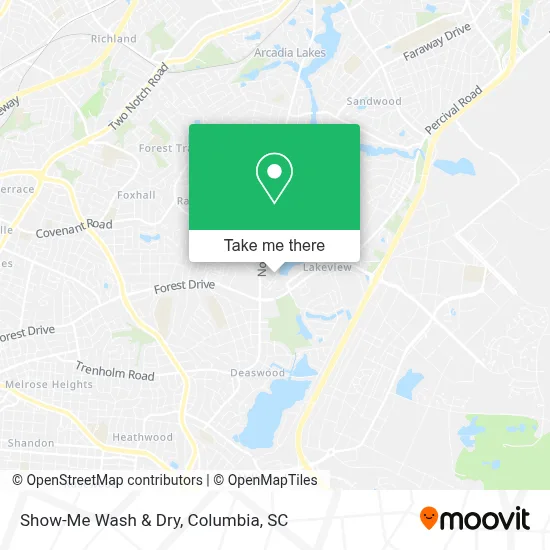 Show-Me Wash & Dry map