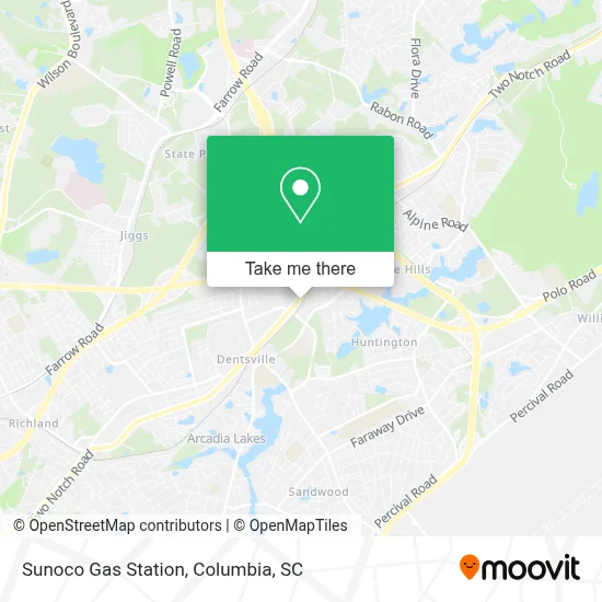 Sunoco Gas Station map