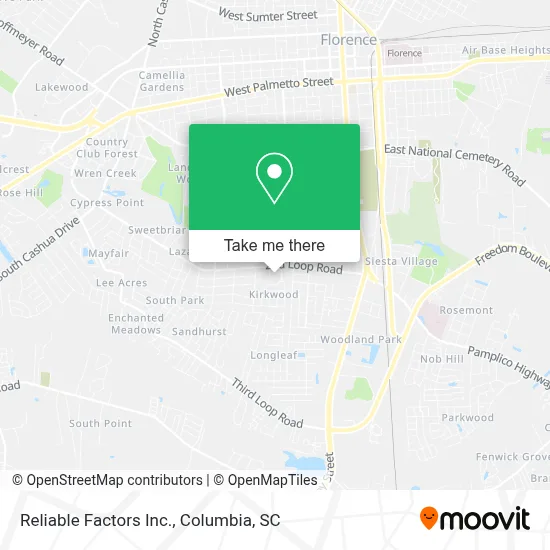 Reliable Factors Inc. map