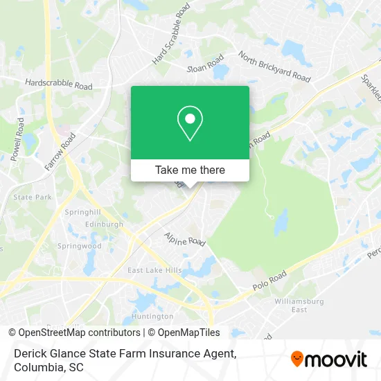 Derick Glance State Farm Insurance Agent map