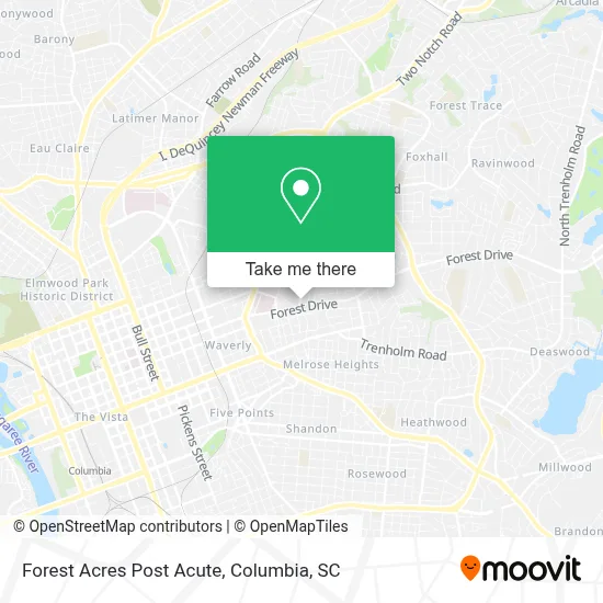 Forest Acres Post Acute map