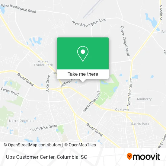 Ups Customer Center map