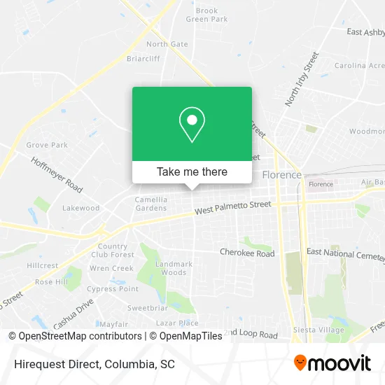 Hirequest Direct map