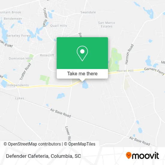 Defender Cafeteria map