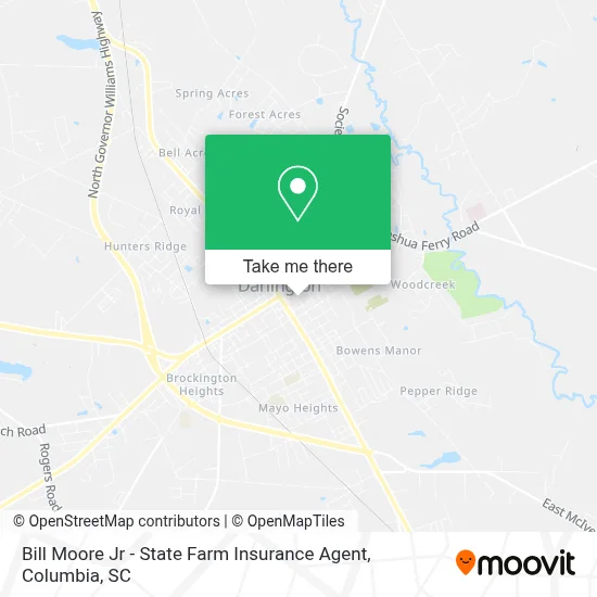 Bill Moore Jr - State Farm Insurance Agent map